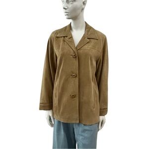 Talbots Suede Tan Blazer Jacket